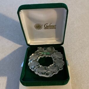 Galway “Vintage”Irish Crystal Shamrock Wreath Ornament